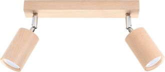 Sollux Lighting Lámpara de techo madera natural madera alt. 20 cm