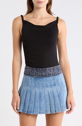 Alice & Olivia Bianca Twist Off the Shoulder Bodysuit in Black at Nordstrom Rack, Size X-Small