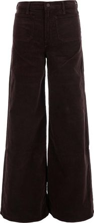 Mother Dark Brown Flared High Rise Jeans