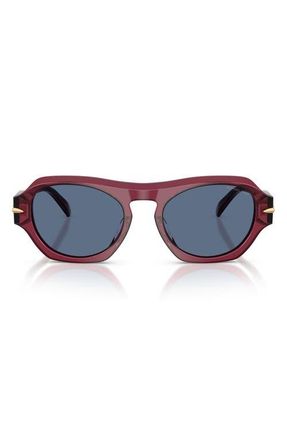 Michael Kors Toronto 52mm Gradient Geometric Sunglasses in Wine Transparent /Blue at Nordstrom