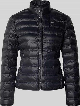 Blauer Steppjacke mit Stehkragen Modell MOON in Black, Gr&ouml;&szlig;e XL