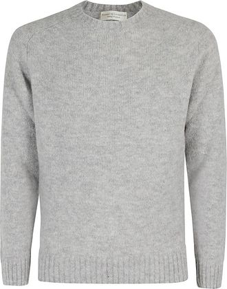 FILIPPO DE LAURENTIIS Hamerschouder Kraag Ketting - Heren - Ronde hals truien - Grijs - XL - Truien & Vesten