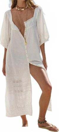 SPELL Maiden Lace Midi Dress In Antique White