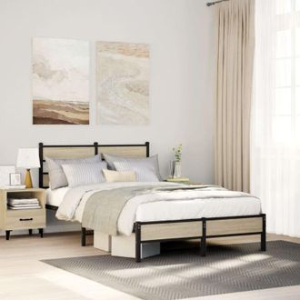 vidaXL Giroletto senza Materasso Rovere Sonoma 120x200cm in Truciolato - Vidaxl
