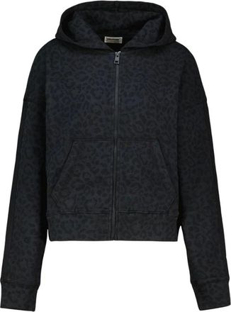 Zadig&Voltaire Hoodies & sweatvesten, Dames, Zwart, XS, Katoen, Swee Zip Mo Animalier Hoodie
