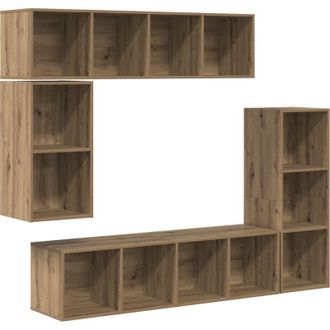 vidaXL Vidaxl - Conjunto De Mueble De Tv 4 Pcs Roble Artisan 37 X 37 X 142.5 Cm