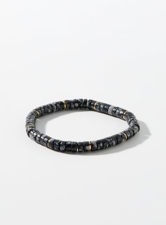 Le 31 Mens Stone disk bracelet