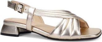 Ron White Blair Slingback Leather Sandal in Platino at Nordstrom, Size 10-10.5Us