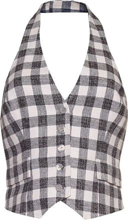 Cara Cara Gilet con scollo allamericana - Bianco