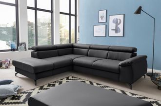 Cotta Polstergarnitur »Kitty L-Form, B: 249 bzw. 100 cm (Set: Ecksofa & Hocker)« Set, mit Kopfteilverstellung, optional Bettfunktion & Bettkasten