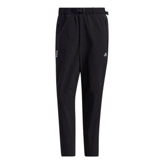 adidas Wj Pnt Wv Lt Series Woven Solid Color Casual Sports Pants Black GP0871
