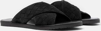 Scarosso Ettore Sandals in Black - Suede at Nordstrom, Size 41