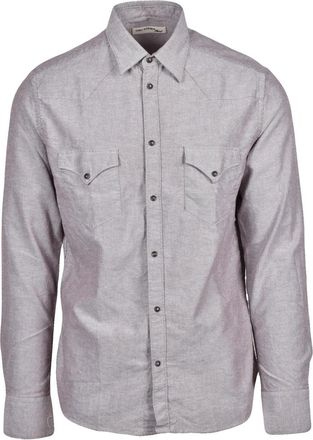 Deuxieme Shirt Brown Cotton Cowboy Shirt