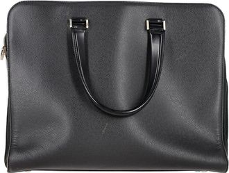 Louis Vuitton Black Leather Nevski Briefcase (Authentic Pre-Loved)