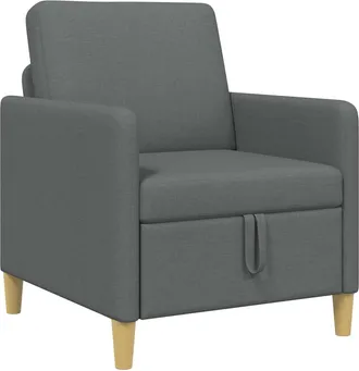 vidaXL Sof&aacute; Con Almacenamiento Gris Oscuro 72 X 78 X 87 Cm Poli&eacute;ster Vidaxl