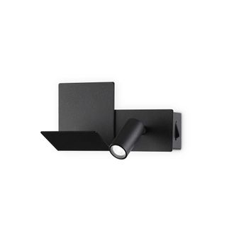 Ideal Lux L&aacute;mpara de pared negra L 190 x H 130 x D min 75 - max 105 mm