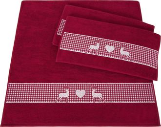 Dyckhoff Handtuch Set »Oktoberfest« Set 3 Stk. Frottier Made in Germany (2 Handtücher, 1 Duschtuch)