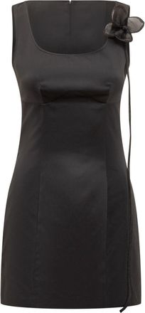 Rotate Black Scoop Neck Mini Dress