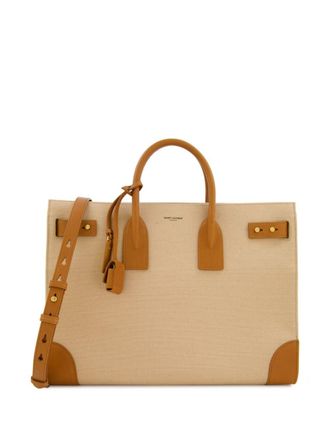 Saint Laurent Sac De Jour thin grote shopper - Beige