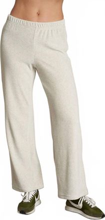 perfectwhitetee Alex Velour Pant In Cream