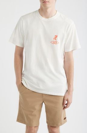 Rip Curl Liquid Trips Graphic Cotton T-Shirt in Bone at Nordstrom, Size Xx-Large