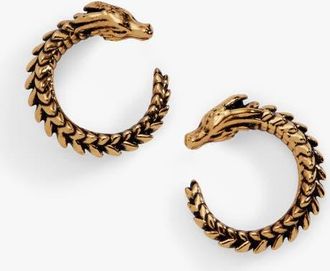 Alex and Ani HOUSE OF THE DRAGON Syrax Front to Back Hoop Earrings in Gold at Nordstrom