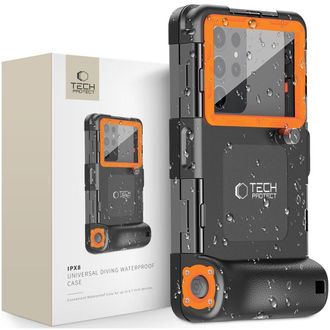 OEM Funda Impermeable Universal Para Buceo Tech-protect Ipx8 Negro/naranja