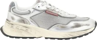 Dsquared2 White Calf Leather Bos Taurus Athletic Mens Sneakers
