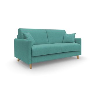 Divani.Store Sof&aacute; cama convertible impermeable 160 cm verde aguamarina