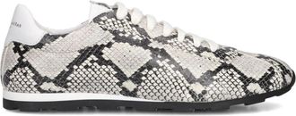 Stefano Lauran Trendy Snake Print Dames Sneakers - Dames - Sneakers - Grijs - 38 EU - Leer - Schoenen