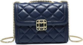 Generic Womens Quilted Crossbody Handbag with Chain Strap, Flap Over Design with Decorative Square Detail, Multi-Compartment Shoulder Bag for Evening & Everyd