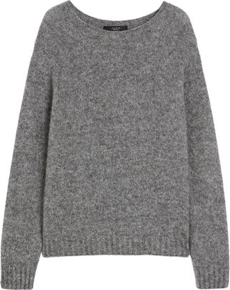 Max Mara Truien & Vesten, Dames, Grijs, XL, Ghiacci Ronde Hals Trui