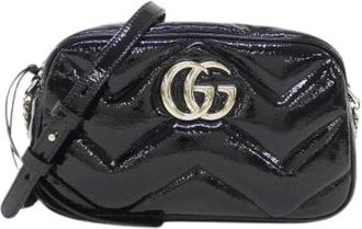 Gucci Borsa a spalla GG Marmont Patent Pre-owned - - Pre-owned - Donna - Nero - ONE SIZE