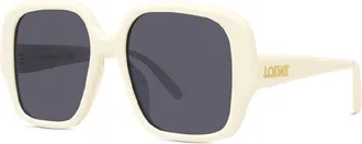Loewe LW40134U25A Square Full Rim Sunglasses - Ivory