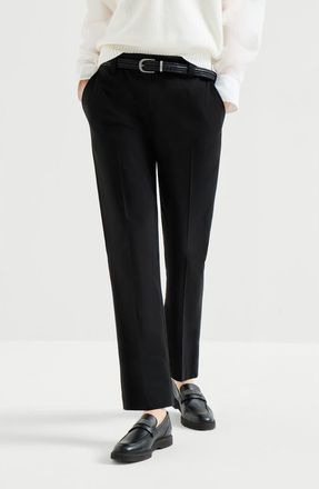 Brunello Cucinelli Cigarette trousers in Black at Nordstrom, Size 38 It