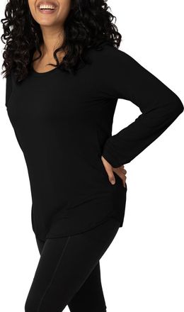 Kindred Bravely Maternity & Nursing Long Sleeve T-shirt in Black at Nordstrom, Size X-Small