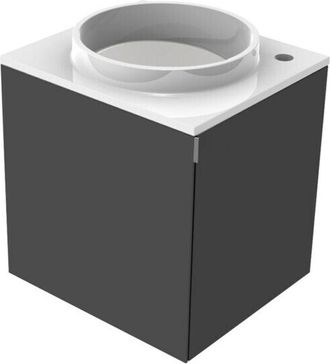 Emco Evo 450 Lavabo Para Invitados, Negro, 450x450x508mm, - Emco