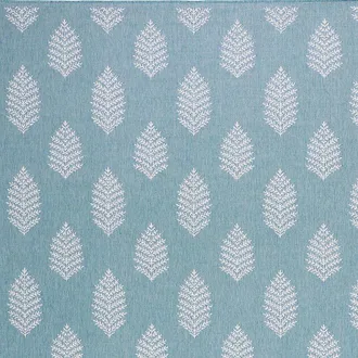 Frontgate Renley Leaf Indoor/Outdoor Rug - Charcoal, 710 x 910 - Frontgate