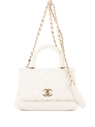 Chanel Timeless quilted tote bag - women - Caviar Leather - One Size - White