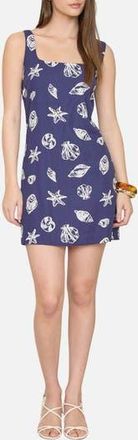 Blu Pepper Shell Print Minidress in Navy at Nordstrom Rack, Size Medium