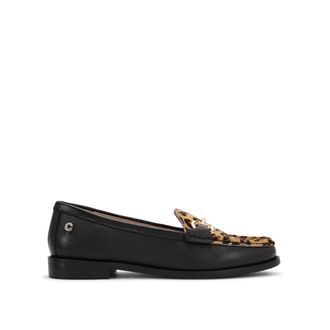 Carvela Womens Leather Snap Loafers - Black - Size UK 9