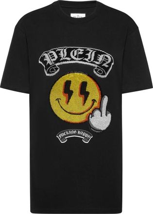 Philipp Plein Dames, Tops, Zwart, Maat: M Katoen