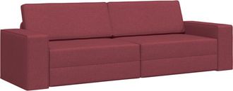 vidaXL Vidaxl - Sof&aacute; Cama Rojo Vino Tinto 245 X 78 X 77 Cm Tela