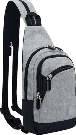 Generic Men Women Outdoor Single Shoulder Bag Zipper Crossbody Bag Cycling Sports Bag Chest Bag Mountaineering Travel Small Backpack Leather Shoulder Bag for 