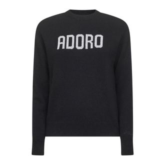 MC2 Saint Barth Round-neck Knitwear, female, Black, Size: L New Queen Sweatshirt
