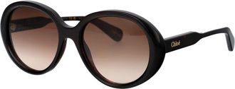 Chloé Dames, Accessoires, Bruin, Maat: 55 MM Nylon
