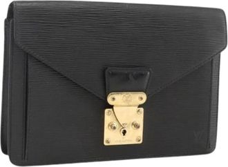 Louis Vuitton Pre-owned Clutches, female, Black, Size: ONE SIZE Pre-owned Epi Leather Clutch