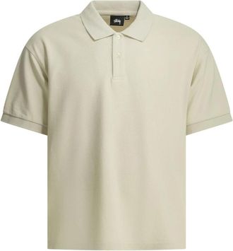 St&uuml;ssy Klassieke Pique Polo - Heren - Polos - Wit - XL - Katoen - Tops