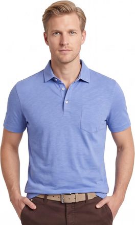 Brax Poloshirt Brax blauw gem&ecirc;leerd 100% katoen normale fit