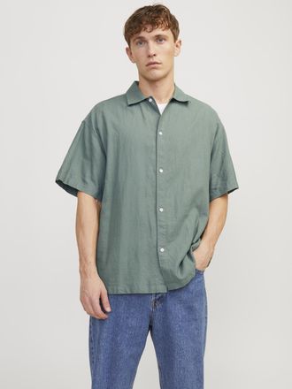 Jack & Jones JORFARO LINEN OVERSIZED SHIRT SS SN